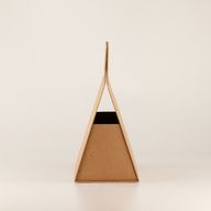 Hopfällbar gåvobox - Handlåda (20x10x20 cm) - Brun Kraft