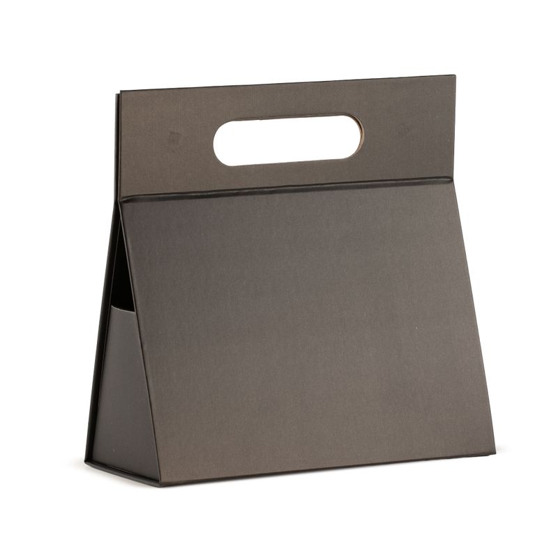 Plattförpackad presentlåda - Handlåda  (20x10x20 cm) - Svart
