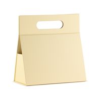 Plattförpackad presentförpackning - handlåda  (20x10x20 cm) - Elfenben