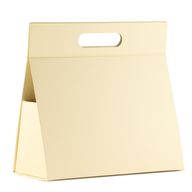 Ihopfällbar gåvobox - Stor handbox  (28x12.5x26cm) - benvit