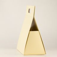 Ihopfällbar gåvobox - Stor handbox  (28x12.5x26cm) - benvit