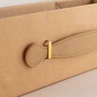 Ihopfällbar presentlåda - vinlåda-form (33,5x10x10,5 cm) - brun kraftpapper