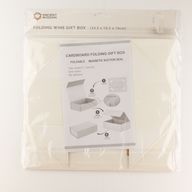 Plattförpackad presentbox - vinlådeform  (33.5x10x10.5cm) - Vit