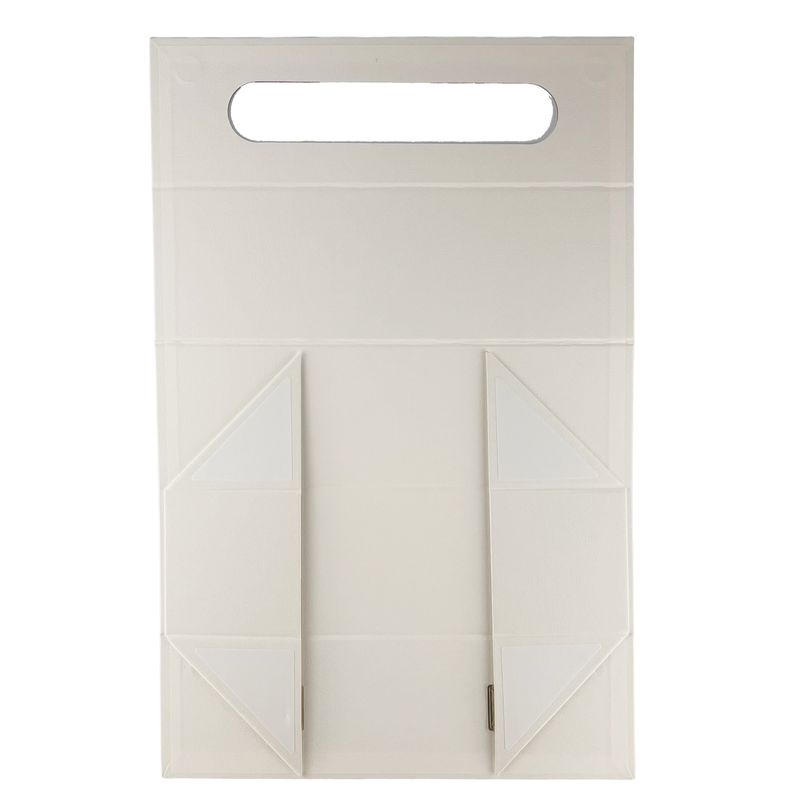 Plattförpackad presentbox - vinlådeform  (33.5x10x10.5cm) - Vit