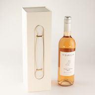 Plattförpackad presentbox - vinlådeform  (33.5x10x10.5cm) - Vit