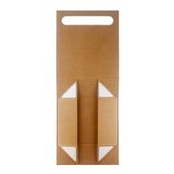 Plattförpackad presentlåda - med gåvokorg (24x18.2x8cm) - Brun Craft