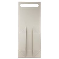 Plattförpackad presentask - Med presentkorg  (24x18.2x8cm) - Vit