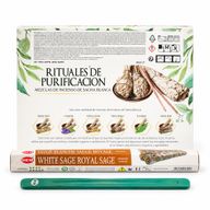 HEM Hexagonalt rökelse - Vit Salvia-kollektion och askfångare (assorterat paket 6)