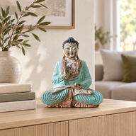 Vintage Mint Handhuggen Buddha-staty - 30 cm - Undervisningsöverföring