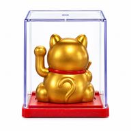 Mini solcellsdriven pengkatt i låda - Guld