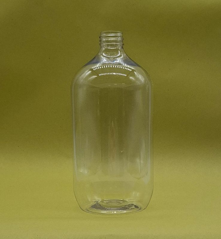 Klar Boston-flaska i plast - 1000 ml