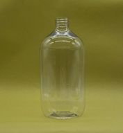 Klar Boston-flaska i plast - 1000 ml