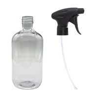 500ml Boston-flaska i klar plast med spraykork 28mm
