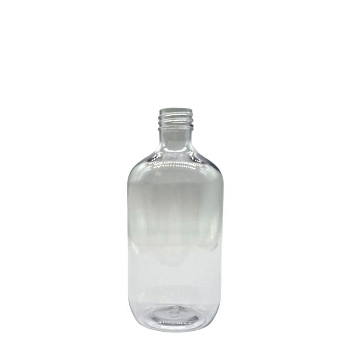 Klar Boston-flaska i plast - 250 ml