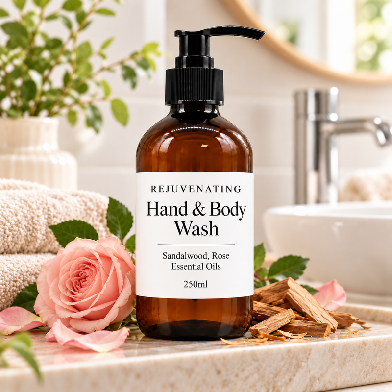 White Label Sandelträ & Ros Hand- & Kroppstvål 250 ml