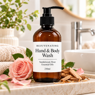 White Label Sandelträ & Ros Hand- & Kroppstvål 250 ml