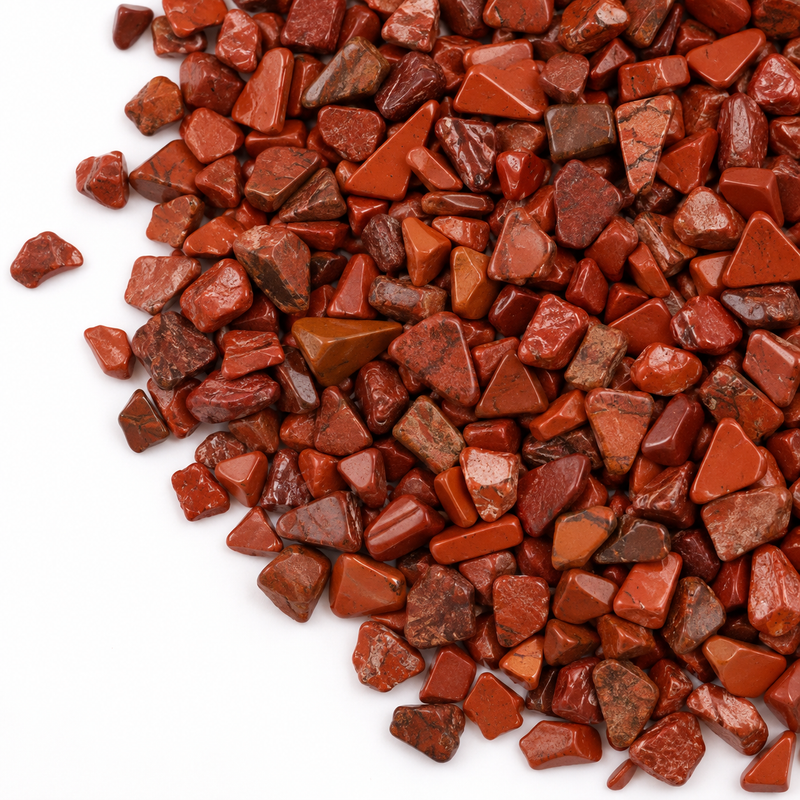 Röd jaspis ädelstensflisor i bulk - 1 kg