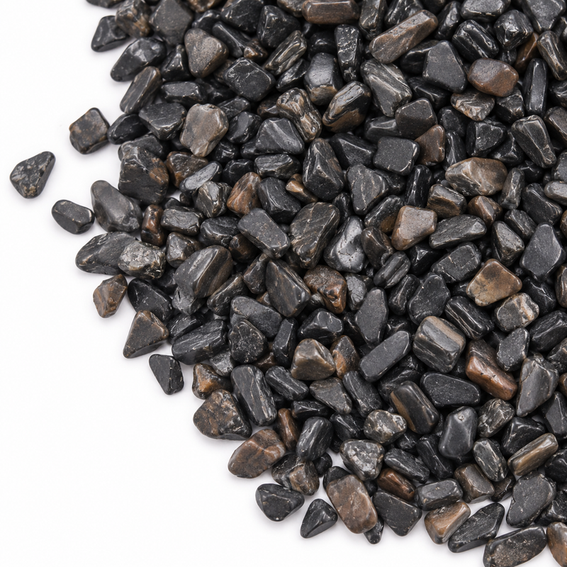 Svart turmalin ädelstensflisor i bulk - 1 kg
