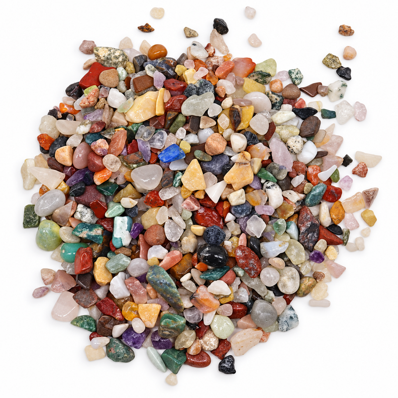 Blandade naturliga ädelstenschips - 1 kg