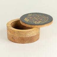 Rund emaljerad ask - Compass of Life