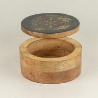 Rund emaljerad ask - Compass of Life