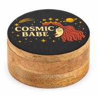 Rund emaljerad ask - Cosmic Babe