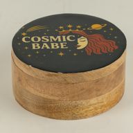 Rund emaljerad ask - Cosmic Babe