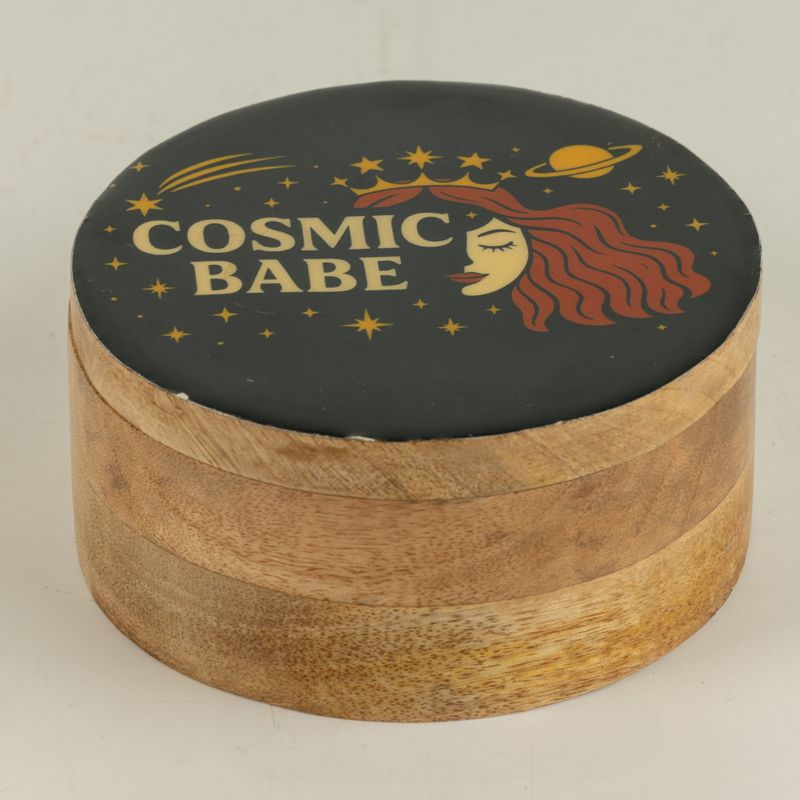 Rund emaljerad ask - Cosmic Babe