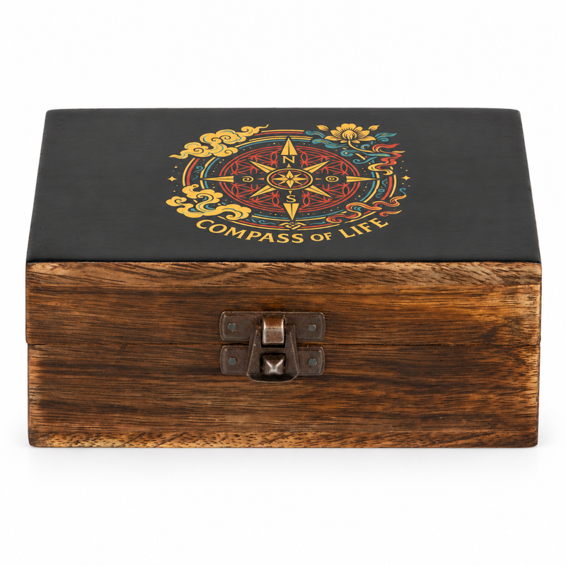 Mellanstor Emaljerad Ask - Compass of Life