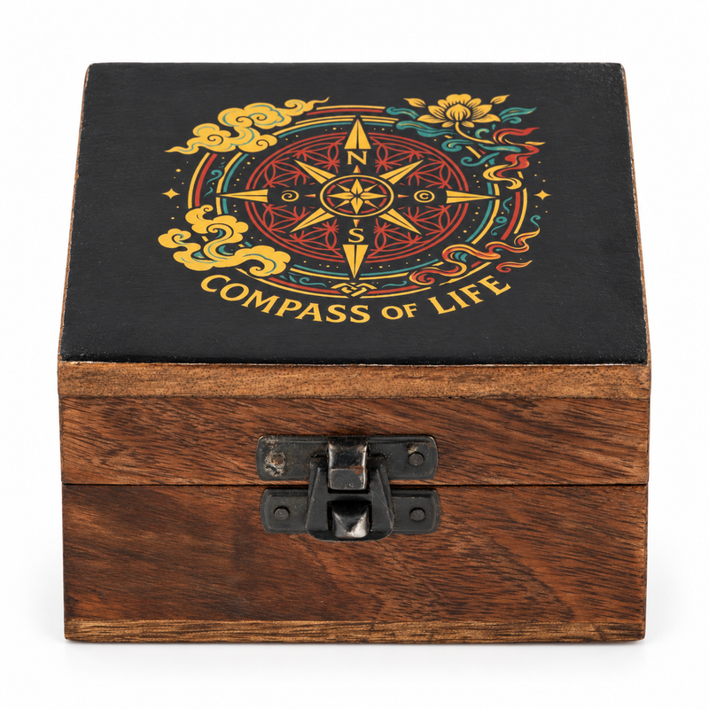 Liten Emaljerad Ask - Compass of Life
