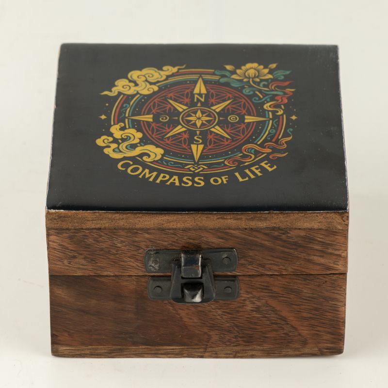 Liten Emaljerad Ask - Compass of Life