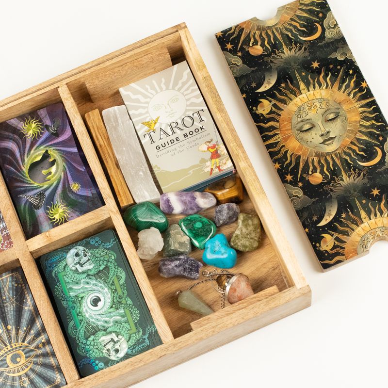 Tarotbricka Solgudinna med Korthållare