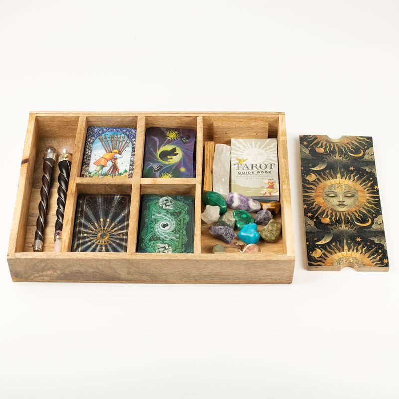 Tarotbricka Solgudinna med Korthållare