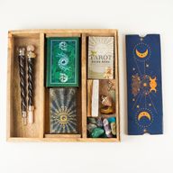 Tarotbricka med Månfaser och Kortställ - Blå