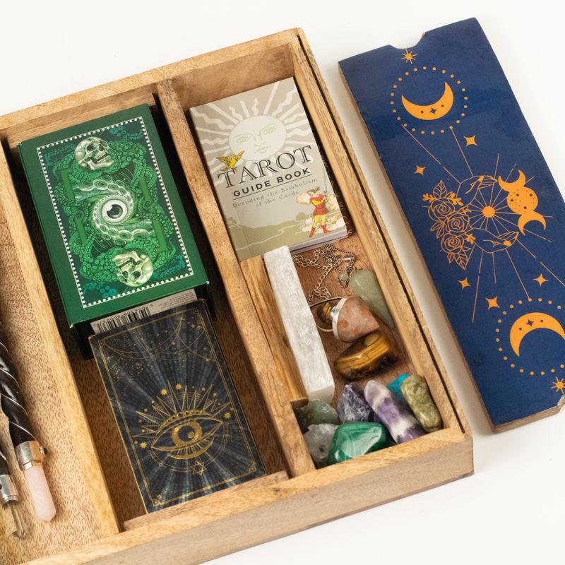 Tarotbricka med Månfaser och Kortställ - Blå