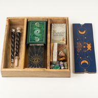 Tarotbricka med Månfaser och Kortställ - Blå