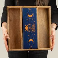Tarotbricka med Månfaser och Kortställ - Blå