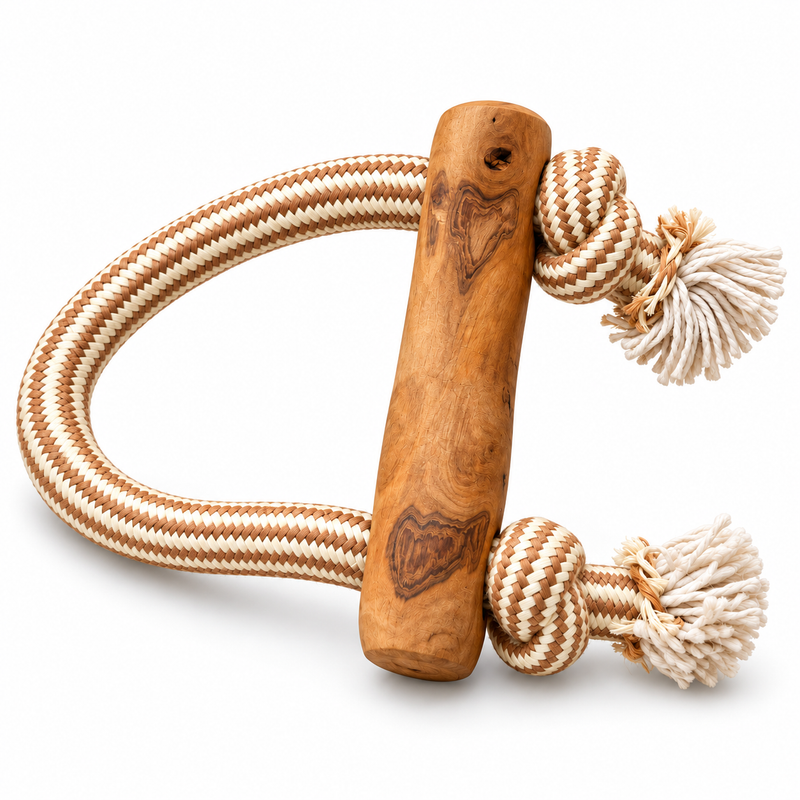 PAW Toys - Tuggleksak i Kaffeved - Loop & Tug