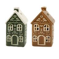 Värmeljushållare i form av pepparkakshus - Town House