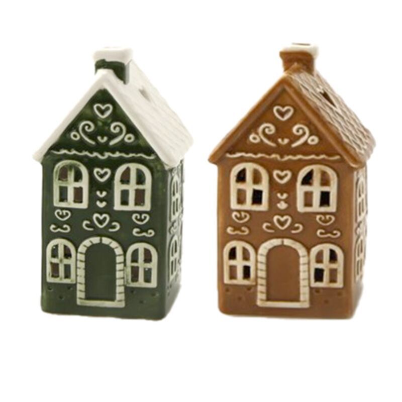 Värmeljushållare i form av pepparkakshus - Town House