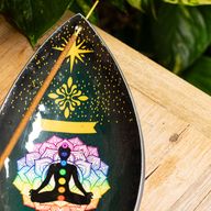 Emaljerad Rökelsesål - Aluminium - Lotus Buddha Chakra