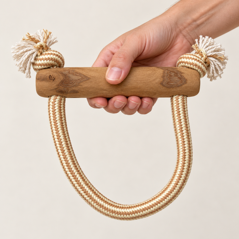 PAW Toys - Tuggleksak i Kaffeved - Loop & Tug