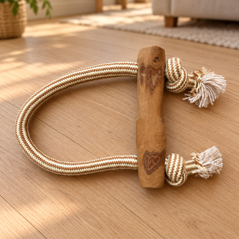PAW Toys - Tuggleksak i Kaffeved - Loop & Tug