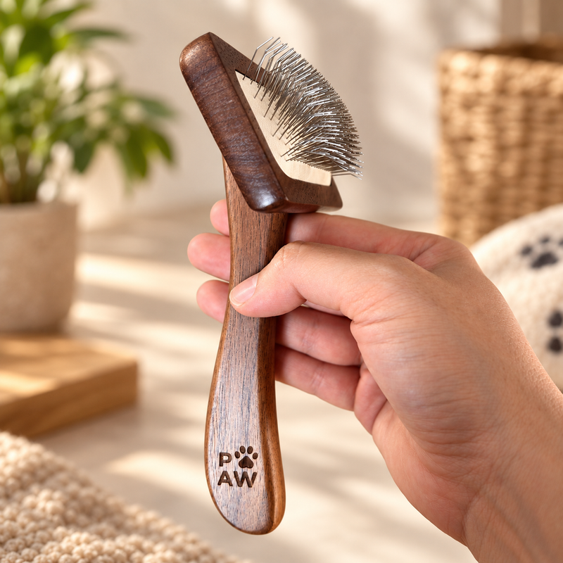 PAW Grooming Tools - Medium Anti-tangle Kam - Valnöt