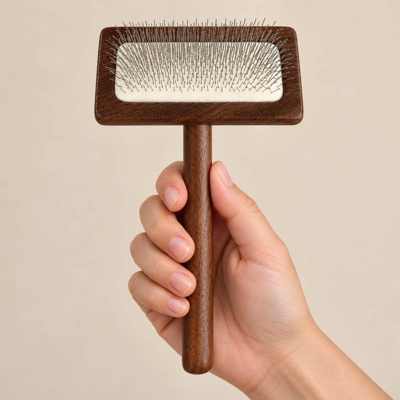 PAW Grooming Tools - Medium Anti-tangle Kam - Valnöt