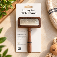 PAW Grooming Tools - Medium Anti-tangle Kam - Valnöt
