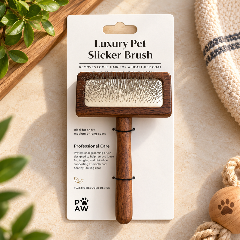 PAW Grooming Tools - Medium Anti-tangle Kam - Valnöt