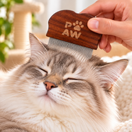 PAW Grooming Tools - Mini-kam för loppkontroll och känsliga områden - Valnöt