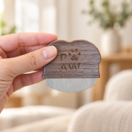 PAW Grooming Tools - Mini-kam för loppkontroll och känsliga områden - Valnöt