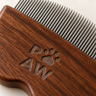 PAW Grooming Tools - Mini-kam för loppkontroll och känsliga områden - Valnöt